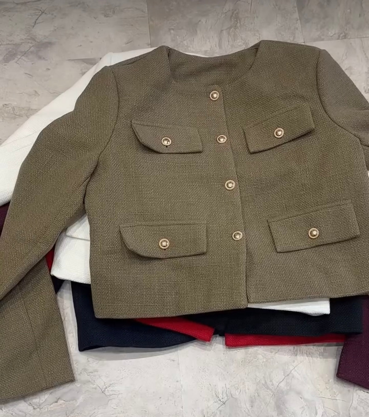 Diana Tweed Bomber Blazer