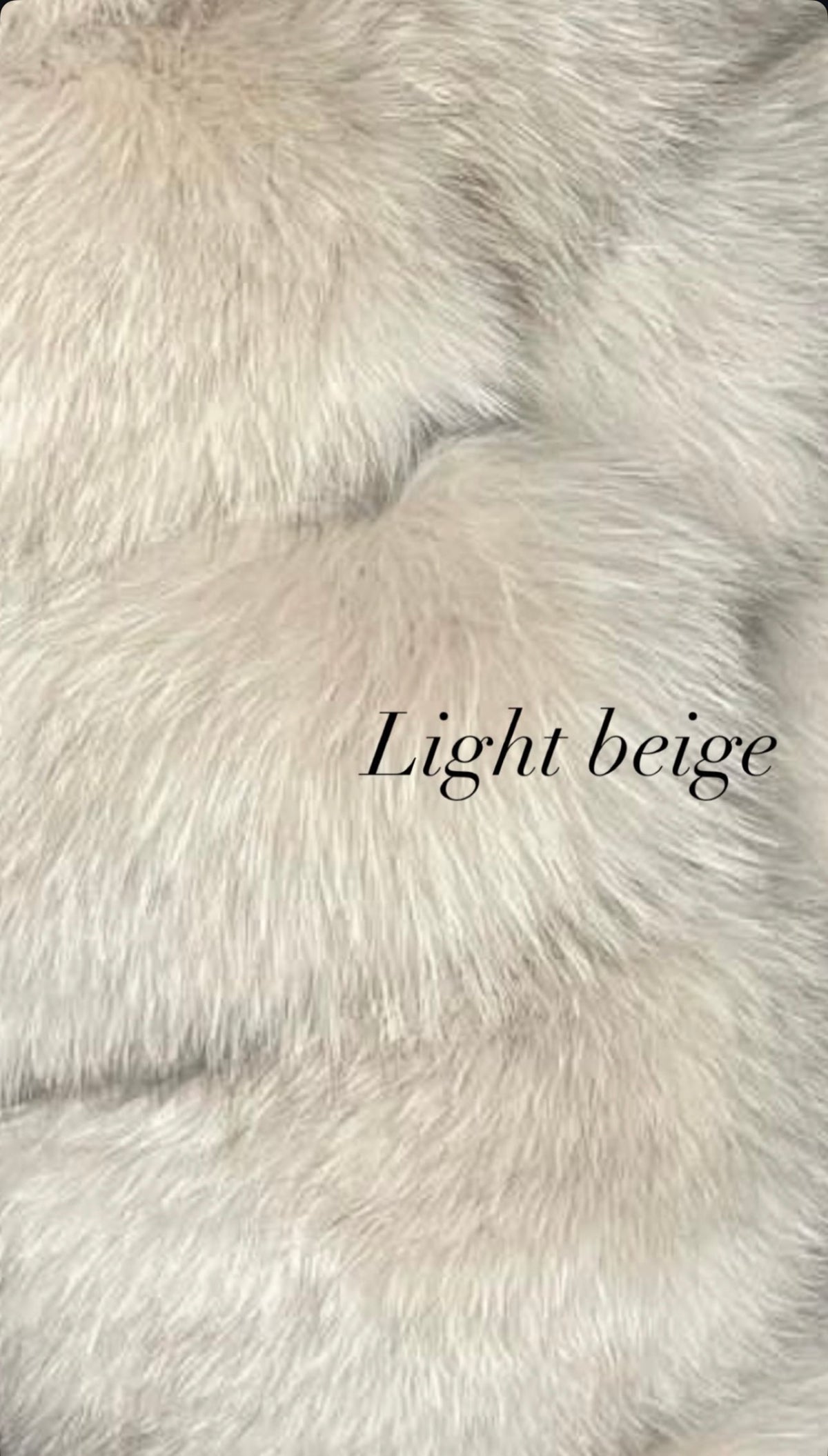 Cropped straight row real fox fur coat ( neutral colours )