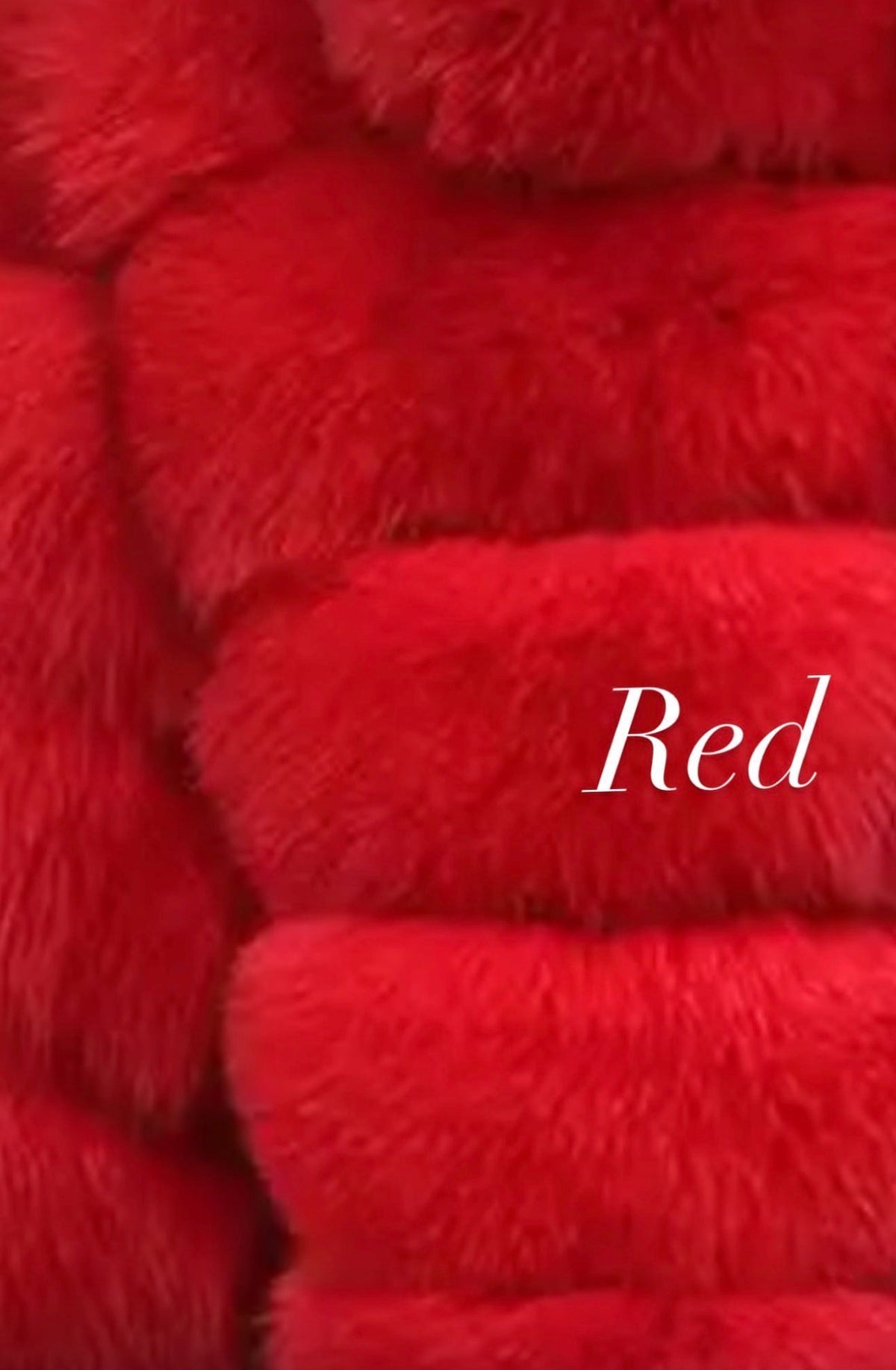 Hooded fox fur long coat