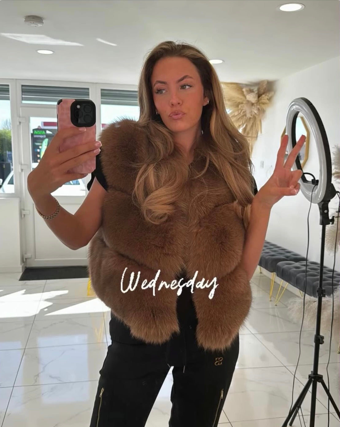Fox fur gillet