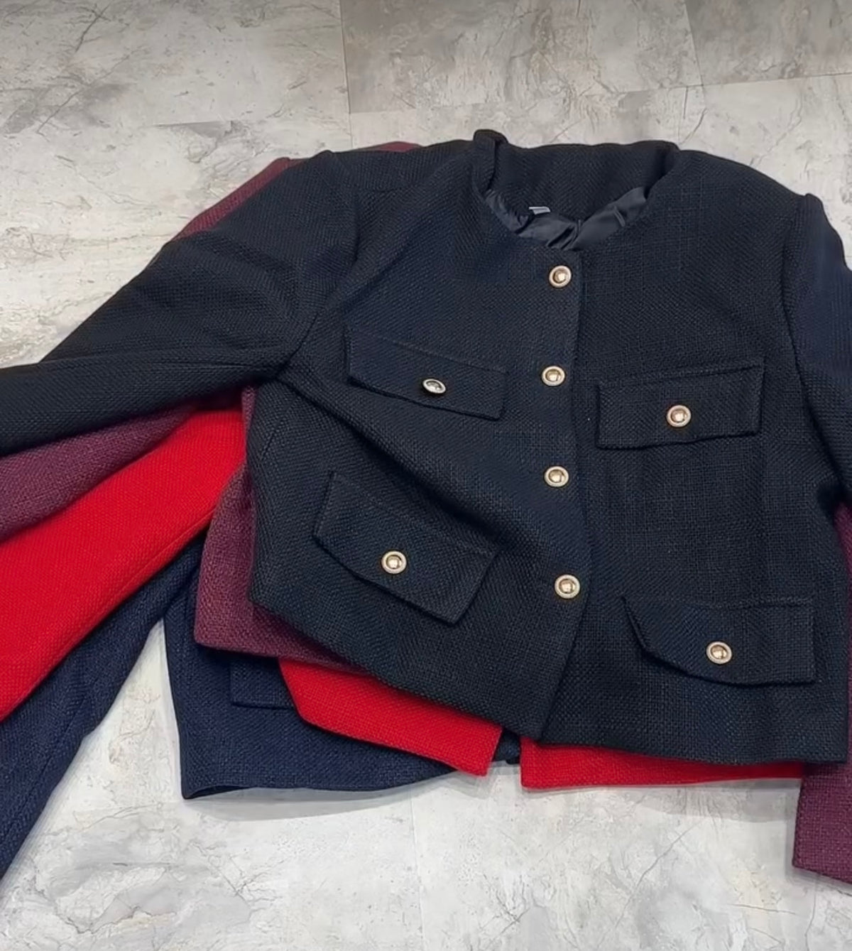 Diana Tweed Bomber Blazer