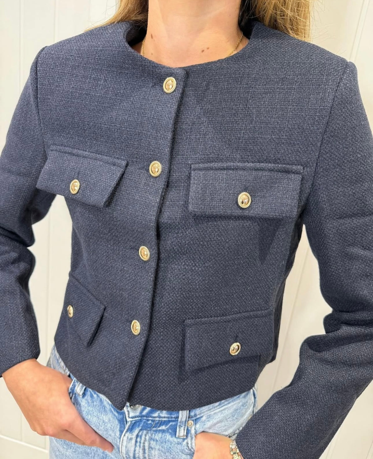 Diana Tweed Bomber Blazer