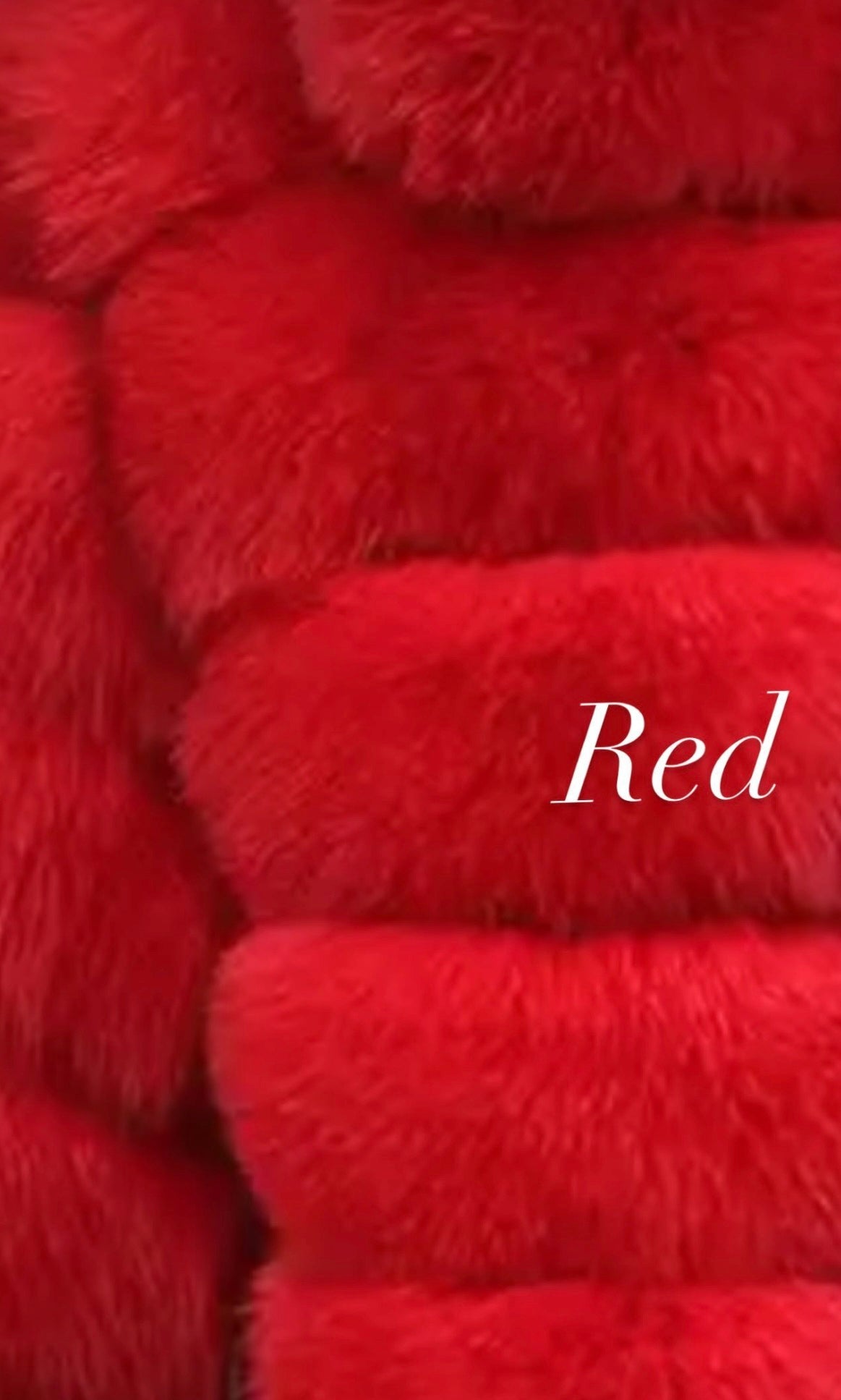 Cropped straight row real fox fur coat (coloured collection)