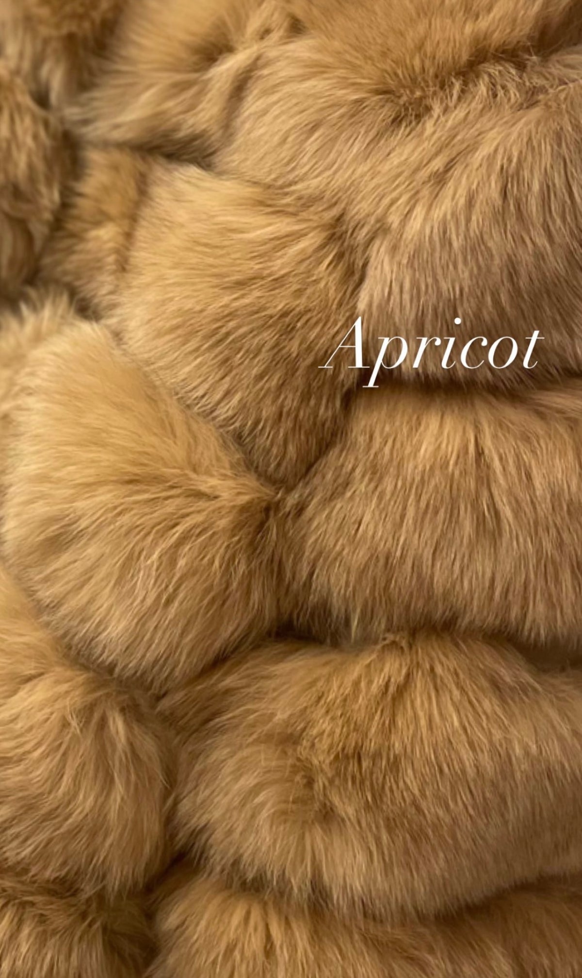 Hooded fox fur long coat