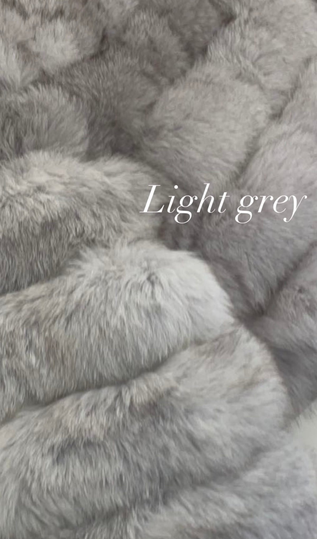 Hooded fox fur long coat